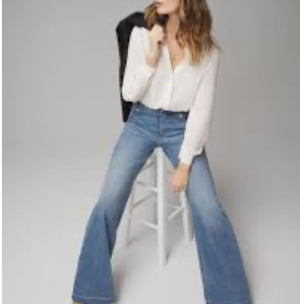 White House Black Market Blue Wide Leg Women Jeans